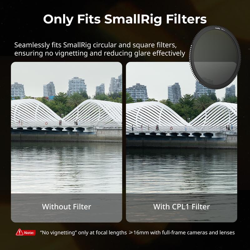 SmallRig Filter Kit with Adjustable Clamp from 67mm-82mm, w CPL,VND,Black Diffusion 1/4 Filters for DSLR Mirrorless Cameras 4412