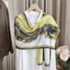 140*35 см женский весенний летний осенний шелковый шарф из шелковых лент шаль длинный шарф шейный платок