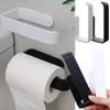 1Pc Wall Mounted Toilet Paper Holder No Punching Tissue Towel Roll Bathroom Towel Rack Bathroom Accessories Material Plastic