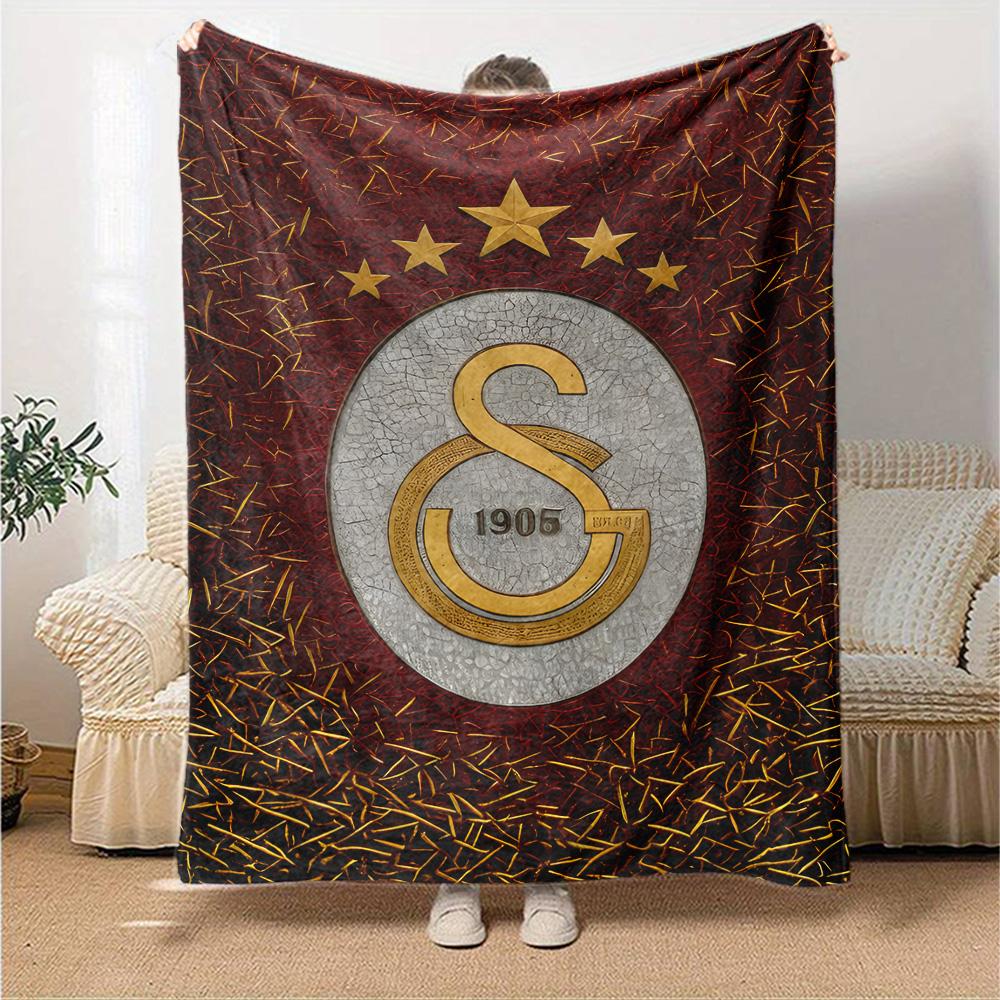 Aslanlar Galatasaray Blanket Ultra-Soft Suitable for Seaside Bed Chair Four Seasons Multipurpose Digital Print