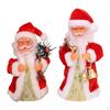 Электрический Санта Музыкальная игрушка Вращающиеся Интерактивные Украшения Рождественская Фигура Фигурка на Год