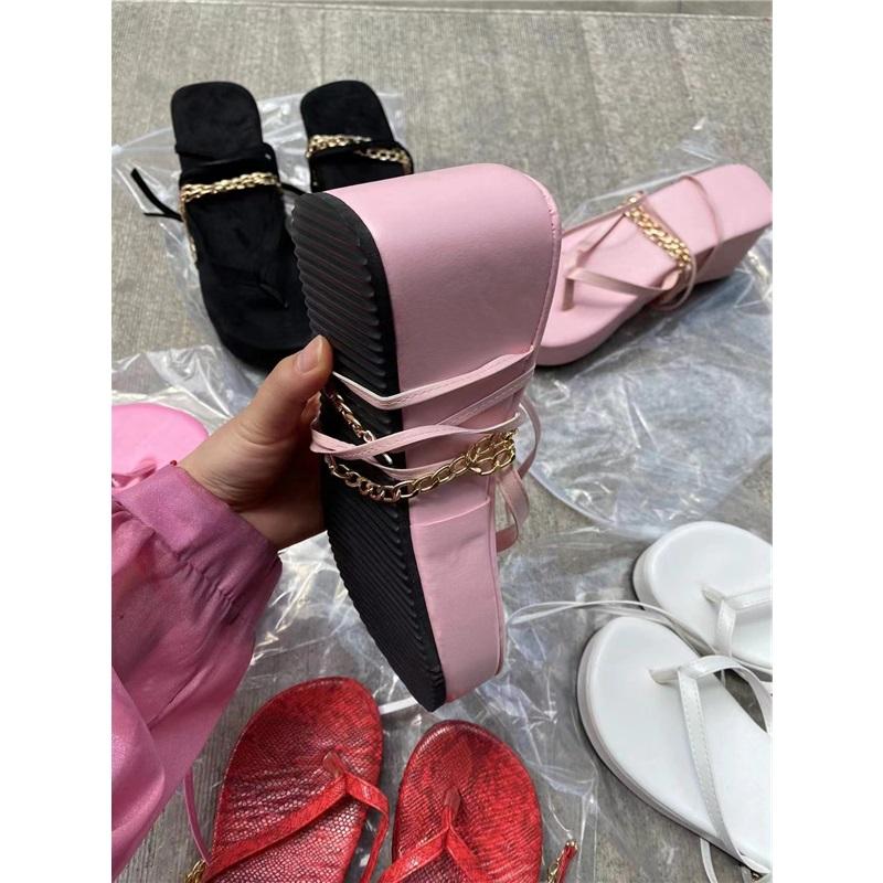 Женские повседневные сандалии с ремешками на толстой подошве