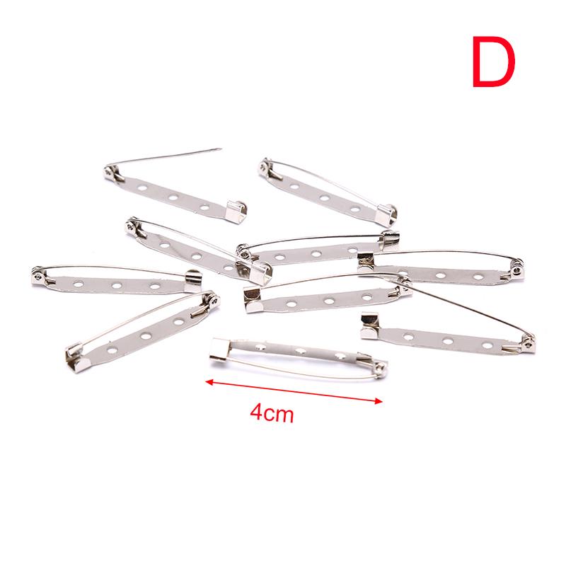10Pcs Safety Brooch Catch Bar Locking Pins Back Base Jewelry Findings Diy Craft