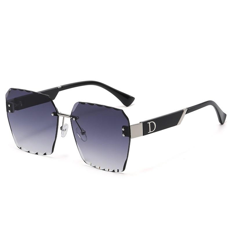 Стильные безрамочные солнцезащитные очки D Brand для мужчин и женщин, модные большие очки, унисекс, тренд, защита UV400