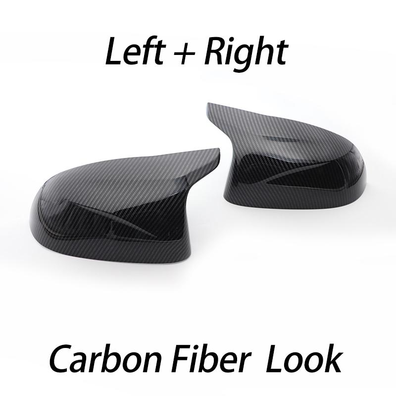 M style Carbon Fiber Pattern Black Side Mirror cover Caps for For BMW F25 X3 F26 X4 F15 X5 F16 X6 2014-2018