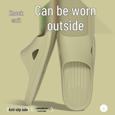 Летние тапочки унисекс для ванной: Легкие, на толстой подошве, комнатные прохладные туфли для пар