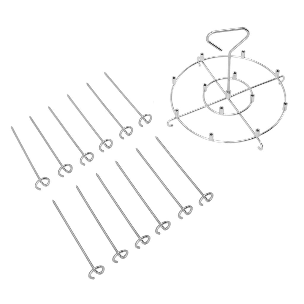 Skewer Stand Stainless Steel Vertical Barbecue Skewers Holder Fryer Accessories for 6 Quart Fryer