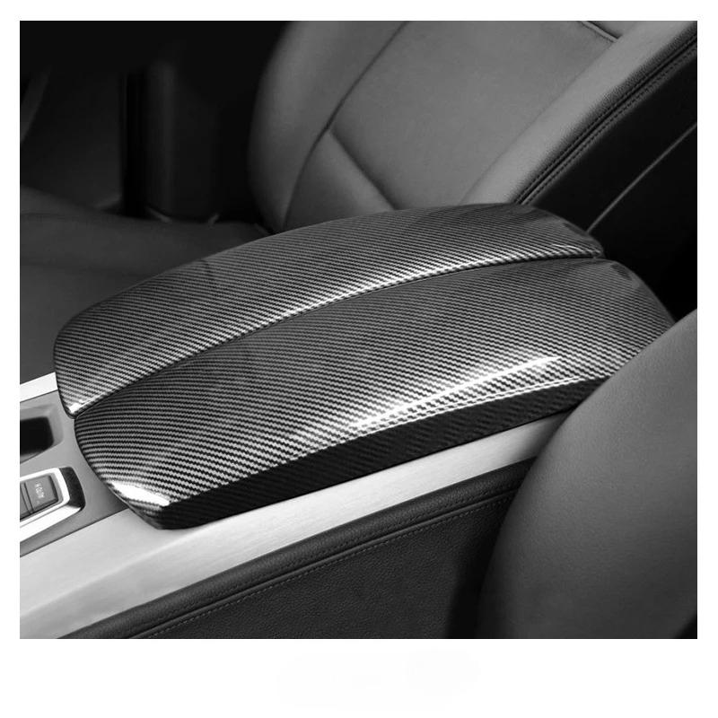 For BMW X5 E70 X6 E71 Series E53 F15 E72 ABS Carbon Fiber Car Interior Armrest Box Cover Panel Trim Performance Accessories