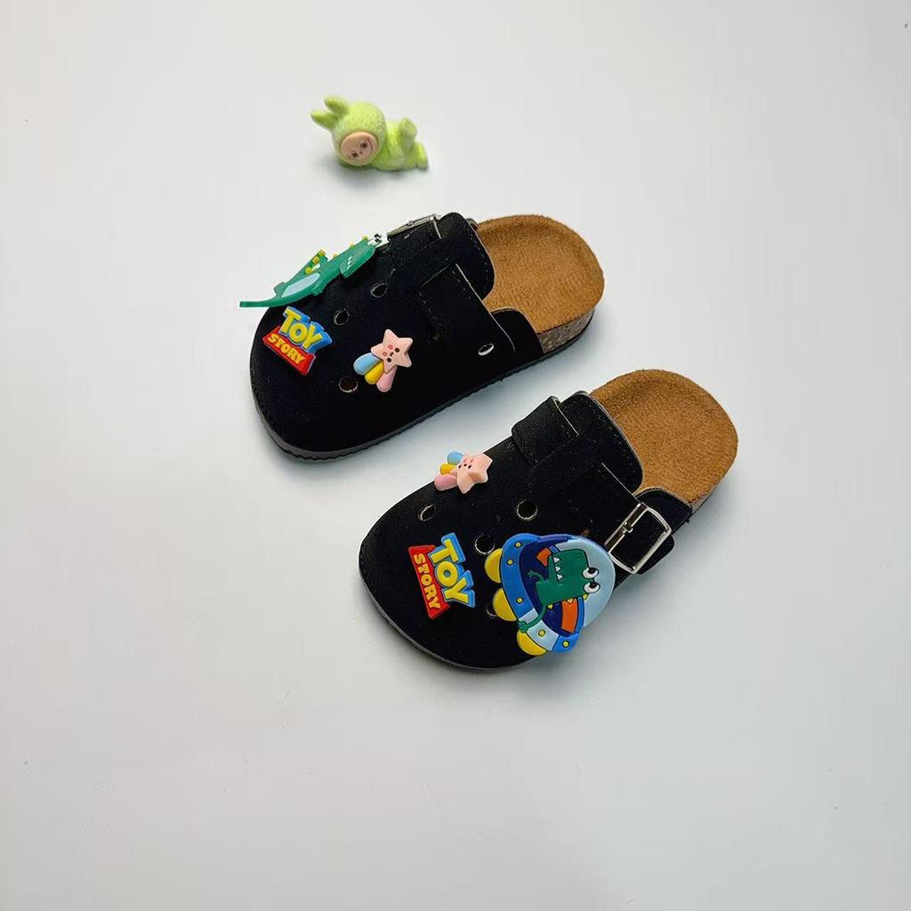 Новые детские мультяшные закрытые шлепанцы Birkenstock - Нескользящие, износостойкие, с толстой подошвой, подходят для улицы.