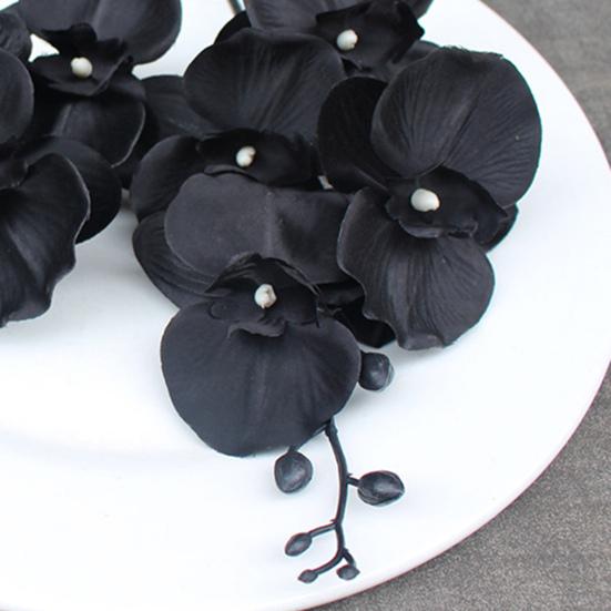 Искусственный цветок имитация цветочной ткани черный фаленопсис искусственный цветок для дома