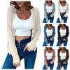 Women's Autumn Button Solid Color Long Sleeve Cardigan Women's Knit Sweater