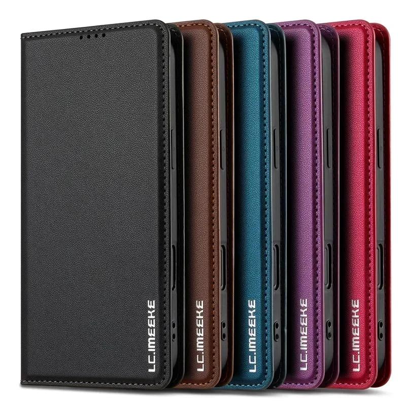 Магнитный кожаный чехол-книжка для Samsung Galaxy S25 Edge S24 FE S23 Plus S22 S21 Ultra A16 A36 A56 A15 A55 Кошелек с обложкой для карт