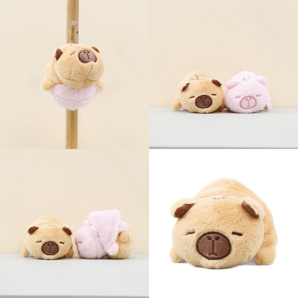 Adorable Capybara Plush Toy Cute Flipping Keychain Accessory Soft Stuffed Animal