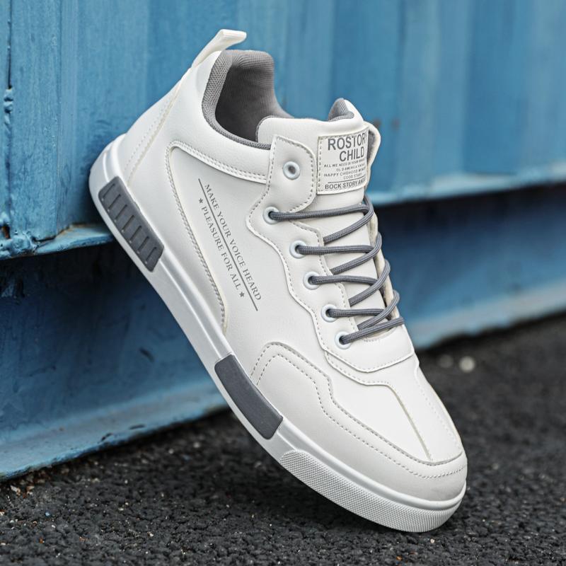 Мужские весенние кроссовки для бега, скейтборда, ходьбы, повседневная кожаная обувь