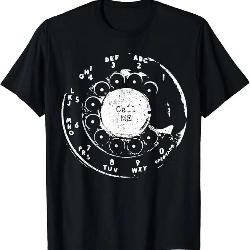 Vintage Call Me Retro Rotary Phone Dial T Shirt