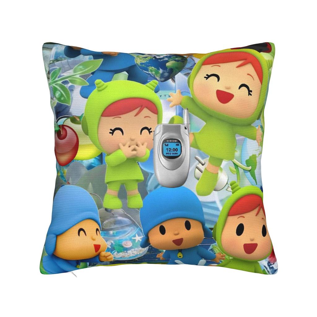 Decorative Pillow Cover Pocoyoes Cartoon Comdy Stuff Home  Throw Pillow Case Cover Drop Shipping Multi-Size
