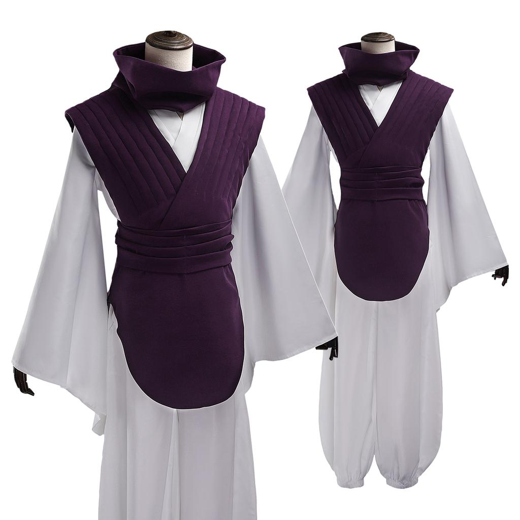 SCIONE Jujutsu JJK Manga Anime Choso Cosplay Costume Purple Vest Neck Gaiter Belt White Elastic Pants Cosplay Clothings Sets