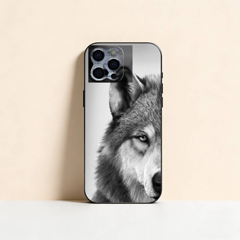 Wolf Animals Cool Phone Case For iPhone 17, 16,15,14,13,12,11 Plus,Pro Max, Others Soft Black Cover