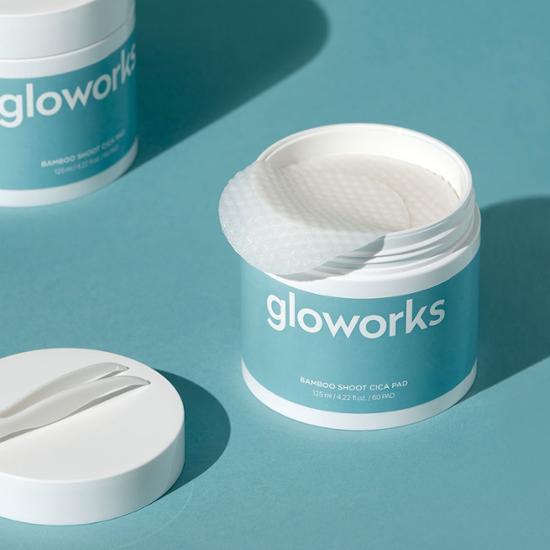 gloworks Подушечки Bamboo Stretch Cica Pads 60 листов