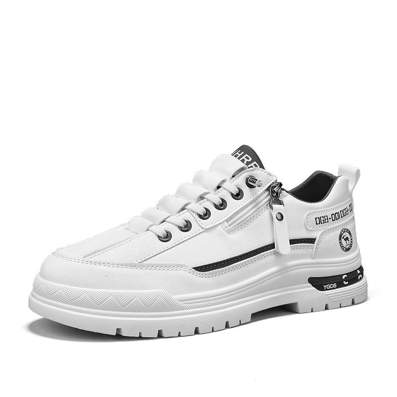 Мужская обувь весна и осень, новые низкие рабочие туфли для спорта на открытом воздухе, мужские повседневные туфли белого цвета, рабочая износостойкая обувь