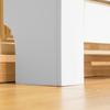 Radiator Cover Furniture Adjustable Width and Upper Shelf in MDF and Wood, 140-202x19x82.5cm, White