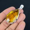 Подвеска из натурального граненого цитрина, серебро 925 пробы, ювелирные изделия-подвески, серебряные подвески ручной работы для подарка, пасхальный подарок