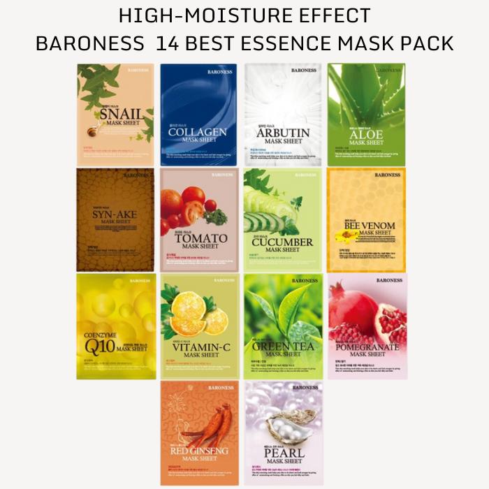 Маска-пленка с зеленым чаем Baroness 10 шт.