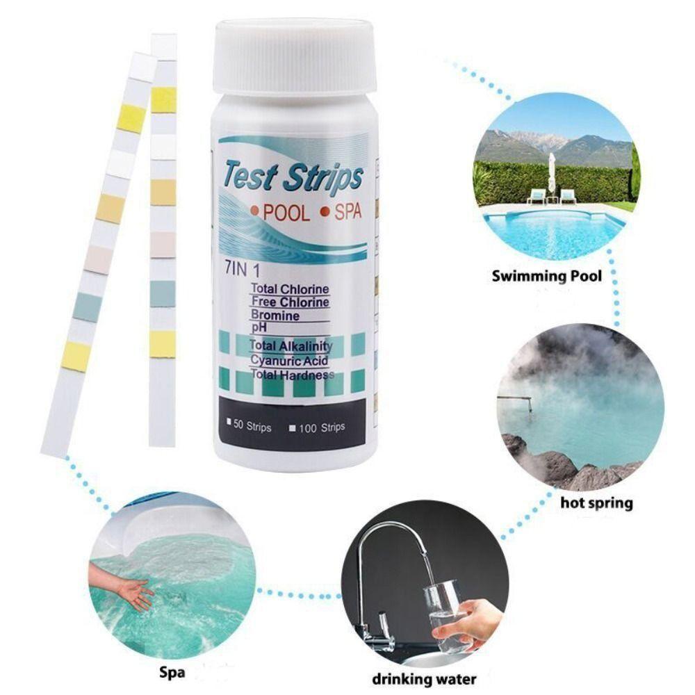 Professional Water Quality Test Strip 7 In 1 Swimming Pool Test Paper Useful Aquarium Test Strips