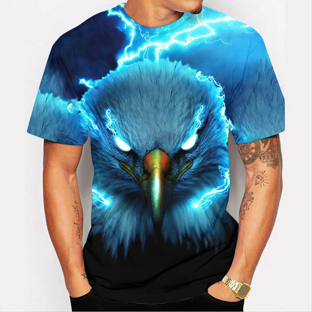 American Eagle Graphics T-Shirt For Men 3D Print Tees Animal Camisetas Pattern Short Sleeve Tops Summer Casual Men's Clothing