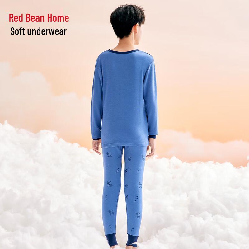 Hodohome Boys' Pure Cotton Astronaut Thermal Underwear Set
