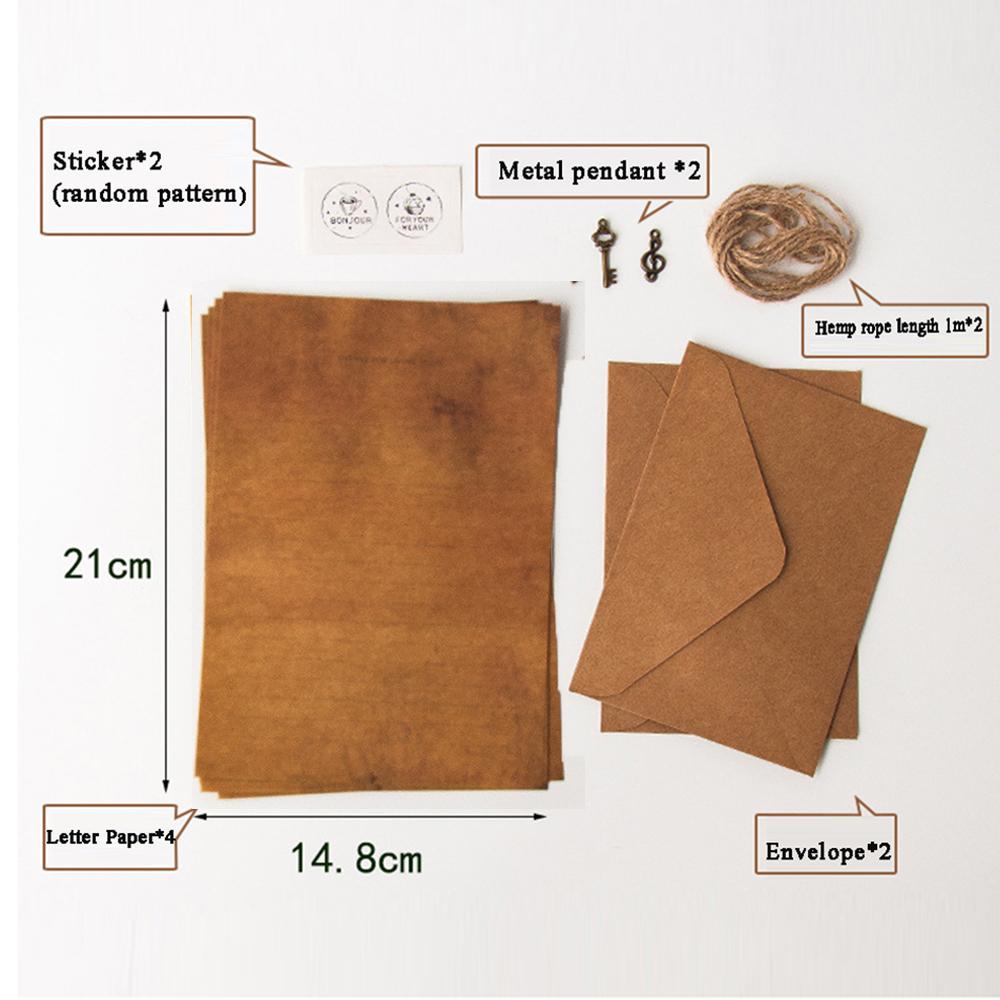European Style Mailers Set Envelopes Letter Paper Writing Paper Letter Pad Kraft Paper Envelope