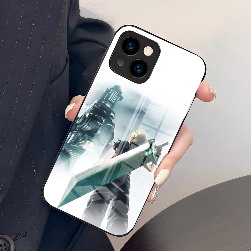 Чехол для телефона F-Final F-Fantasy для iPhone 17 Pro Max 15 Pro 16 14 Plus 12 13 Mini 11 Pro Ударопрочная стеклянная крышка