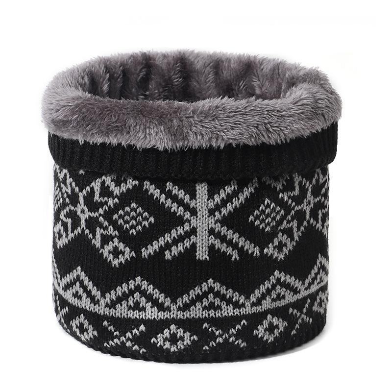 Unisex Winter Scarf Neck Warmer Thickened Fleece Outdoor Cycling Face Mask Versatile Knitted Neck Protection Overhead Scarf