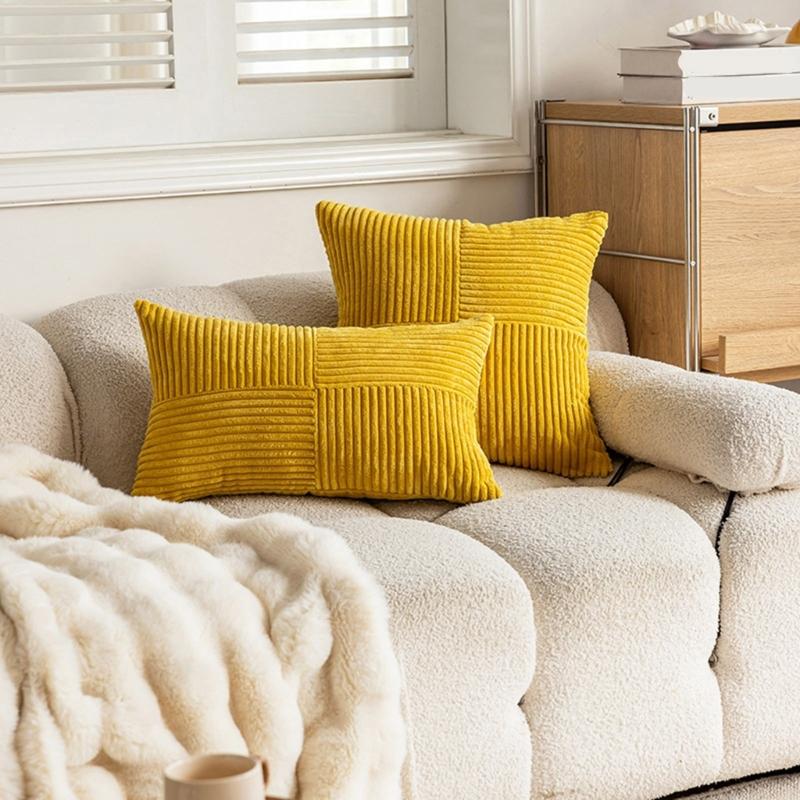 2 шт. Вельветовая Пэчворк Наволочка 45x45см 30x50см Декоративные Наволочки Для Подушек На Диван И Кровать С Невидимой Молнией