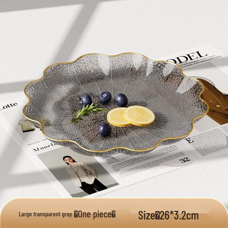 ZISIZ Прозрачная цветочная тарелка для закусок