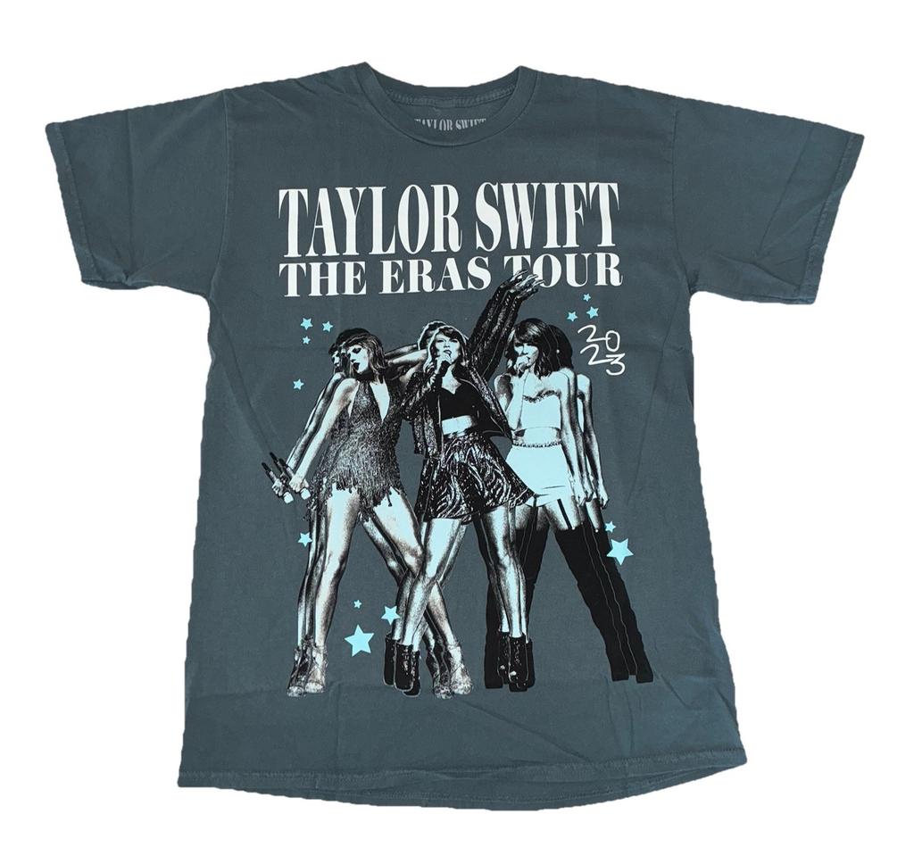 Футболка Тейлор Свифт M Бирюзовая The Eras Tour 2023 Мерч Синяя Графика Эры 1989 НОВАЯ