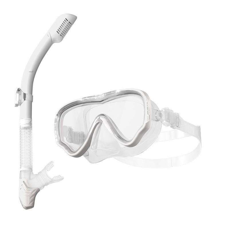 Full Dry Snorkel Mask Anti-Fog HD Swimming Goggles Nose Protection Scuba Diving Snorkeling