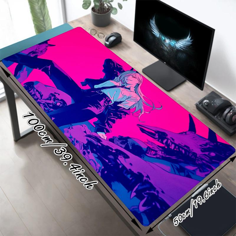 Purple Girl Xl Gaming Mouse Pad Nonslip Rubber Base Stitched Edge Waterproof Desk Mat For Pc Laptop Gamer Office Computer Accessories C929300