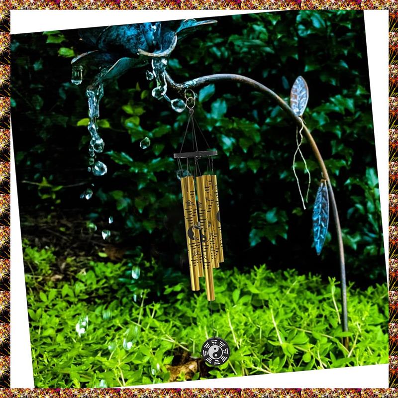Small Bagua Wind Chime Pendant Retro Metal Wind Chime Lucky Wind Chime Garden Memorial Wind Chimes