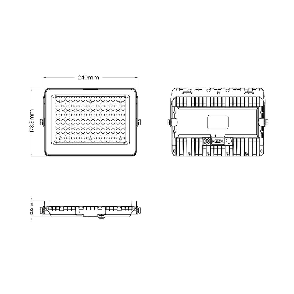 Fokus Solar Floodlight 100W 1300Lm 6000K