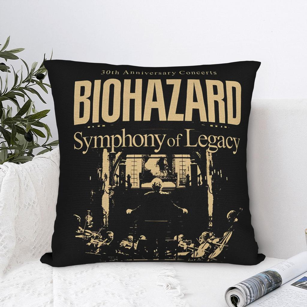 th Anniversary Concerts Biohazard Symphony of Legacy Pillow Cover Square Cushion Cover Kawaii Pillow Case For Car Home Decor