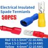 Spade Crimp Terminals Electrical Wire Connectors Insulated Male and Female For Quick Connection Cables Splice Plugs