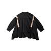 [antiqua] [Antica] switching shirt ladies tops long sleeve PY-00803 Onesize 05 black