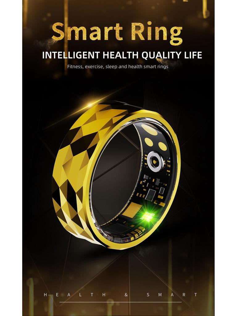 R12 Умное водонепроницаемое кольцо: Измеряет артериальное давление, кислород, сон, пульс, шаги и имеет мультиспортивные режимы