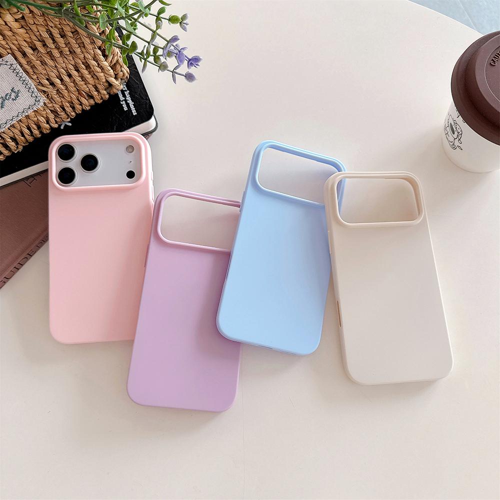 Роскошный Чехол Конфетного Цвета Для iPhone 17 Air 16 15 14 13 Pro Max Plus 16e Матовый Силиконовый Мягкий Ультратонкий Чехол TPU Оболочка 17ProMax