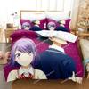 Комплект постельного белья Yamada-kun And The Seven Witches Мультяшный Аниме Комплект из трех предметов Взрослый Детский Спальня Комплекты пододеяльников 3D Каваи Девочки