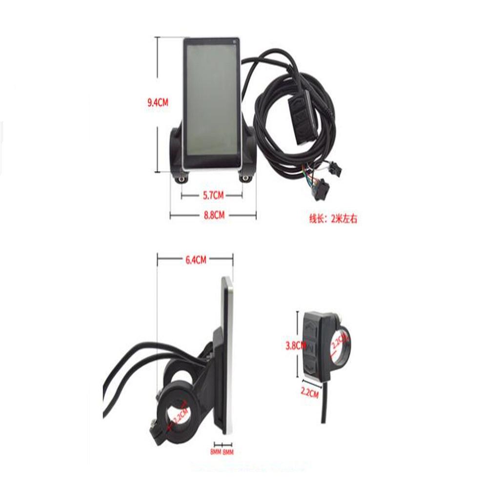 ЖК-дисплей Электровелосипед Электрический велосипед Скутер Экран спидометра 24В 36В 48В 64В