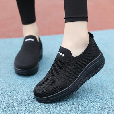 Новые однопедальные туфли на толстой подошве, повседневные, дышащие, легкие, удобные для ходьбы, туфли-качалки, женские