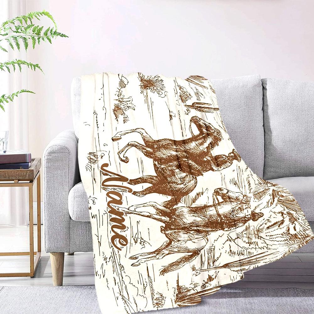 Riderless A Sketch Of Freedom And Loss Cozy Customizable Blanket Text Comfortable Texture Perfect For Sofa Couch Office Bed Picnics Four Seasons