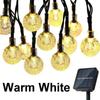 Solar String Lights Outdoor Crystal Fairy Light Chritmas Garland 8 Modes Waterproof Patio Light for Garden Party Decor